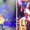 Garth Brooks během koncertu uviděl starší ženu mávající cedulí a okamžitě skočil do davu